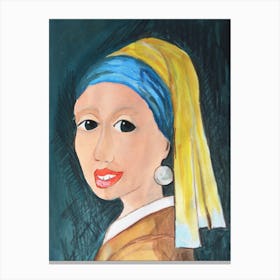 Inspired By The Girl With The Pearl Earring Canvas Print