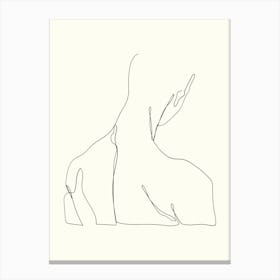 One Line Drawing Monoline Hand Drawing Aesthetic Illustration Canvas Print