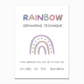 Rainbow Grounding Technique Canvas Print