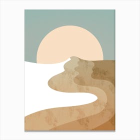 White Wood Dune Canvas Print