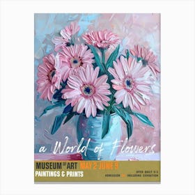 A World Of Flowers, Van Gogh Exhibition Gerbera 1 Canvas Print