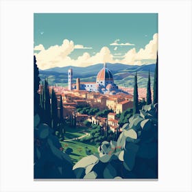 Florence, Tuscany, Italy Travel Poster Vintage Canvas Print