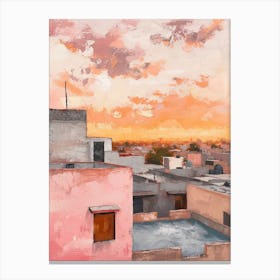 Mexico City Rooftops Morning Skyline 1 Canvas Print