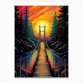 Sunset Bridge Canvas Print