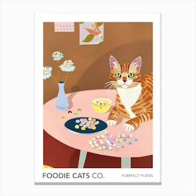 Foodie Cats Co Cat And Candy 2 Canvas Print