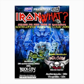 Iron Maiden 2008 Tour Concert Program Poster Tour Book Canvas Print