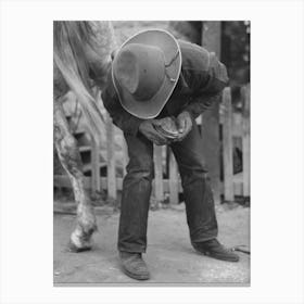 Untitled Photo, Possibly Related To Mormon Farmer Shoeing A Horse, Santa Clara, Utah By Russell Lee Canvas Print