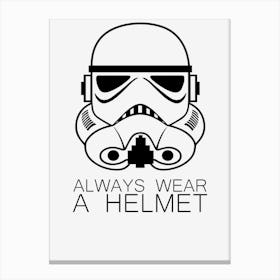 Stormtrooper Always Wear A Helmet Canvas Print