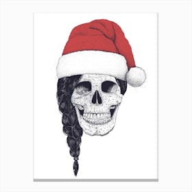 Christmas Skull Canvas Print