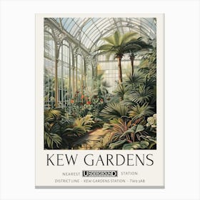 William Morris Print Botanical Kew Gardens Print Vintage London Canvas Print