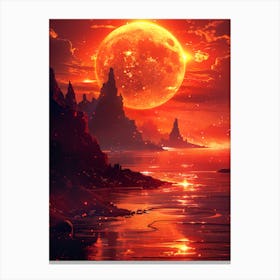 Red Sun In The Sky 1 Canvas Print