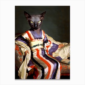 Evil Nude Cat Lady Yella Pet Portraits Canvas Print