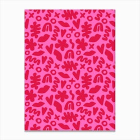 XOXO in Pink Canvas Print