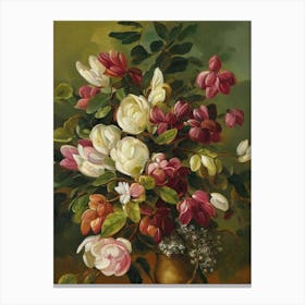 Magnolia Painting 1 Flower Canvas Print