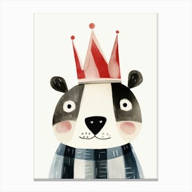 Little Badger 4 Wearing A Crown Canvas Print