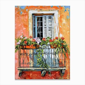 Balcony Painting In Nice 4 Canvas Print