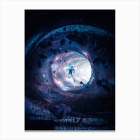 Space Eye Wormhole Astronaut Canvas Print