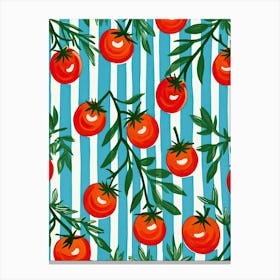 Cherry Tomatoes Summer Illustration 4 Canvas Print