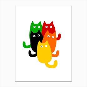 A Bunch Of Cats Canvas Print
