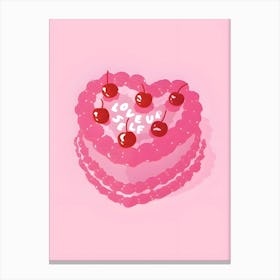 Heart Shaped Cake Canvas Print