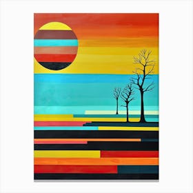 Colourful Sunset Trees in Mexico Canvas Print