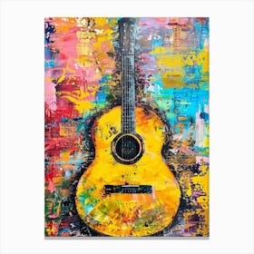 Guitar On Canvas Canvas Print