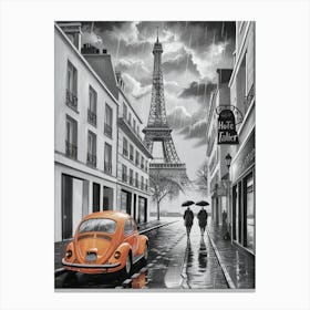 Paris In The Rain 2 Canvas Print