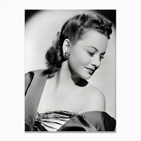 Actress Olivia De Havilland As Ellen Turner In The Film The Male Animal Canvas Print