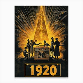 Aihrgdesign A Vintage Poster Celebrating The Rise Of Radio Br 95c3dbf0 262b 487f 9d9f 6e743da1c7e7 0 Canvas Print