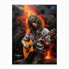 Fire And Flames Canvas Print