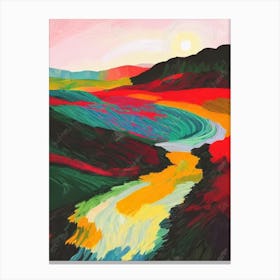 Vatnajökull National Park 1 Iceland Abstract Colourful Canvas Print