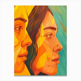 Two Women Facing Each Other 1 Canvas Print