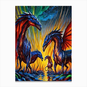 Dragons Of The North Canvas Print