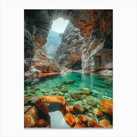 Cave In A Canyon Canvas Print