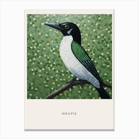 Ohara Koson Inspired Bird Painting Magpie 3 Poster Canvas Print