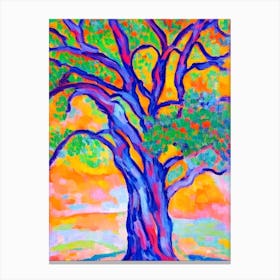 Sand Live Oak 1 tree Abstract Block Colour Canvas Print