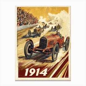 Aihrgdesign A Vintage Poster Of An Automobile Rally In 1914 F 80d40df9 36aa 4f23 Aa2f 70062039caa1 3 Canvas Print