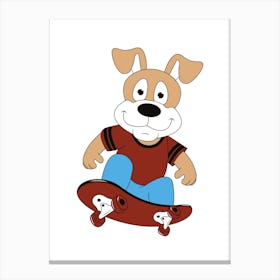Prints, posters, nursery and kids rooms. Fun dog, music, sports, skateboard, add fun and decorate the place.24 Canvas Print