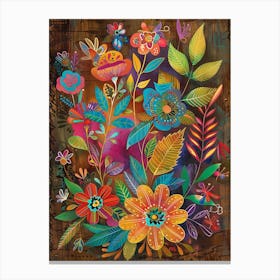 Flowers Boho Canvas Print