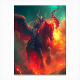 Demon On A Horse Canvas Print