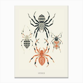 Colourful Insect Illustration Spider 2 Poster Canvas Print
