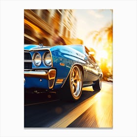 American Muscle Car In The City 022 Canvas Print