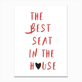 Funny Toilet Print Trendy The Best Seat In The House 03 Canvas Print