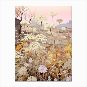 Queen Annes Lace 4 Flower Painting Canvas Print