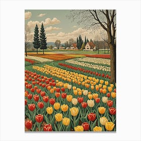 Tulip Field Canvas Print