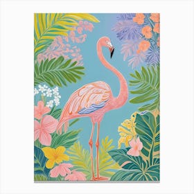 Tropical Flamingo Vibes Canvas Print