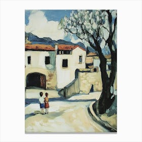 Children In The Street Canvas Print