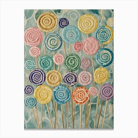 Rainbow Lollipops Canvas Print