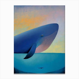 Blue Whale Abstract Canvas Print