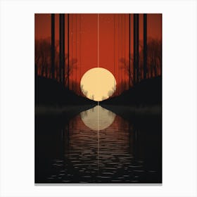 Surreal Sunset | The Calm Lake Canvas Print